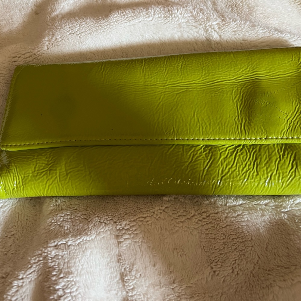 Lime green hobo wallet